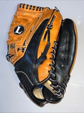 Louisville Slugger Men's Black & Orange Baseball Glove Left Hand